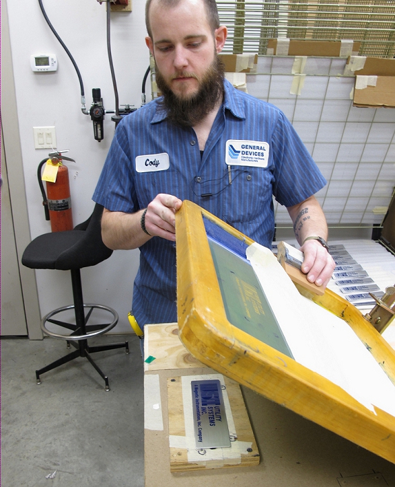 Screen Printing of a Product Tag